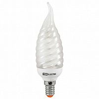 Лампа энергосберегающая КЛЛ-СTW-11 Вт-4000 К–Е14 (витая свеча на ветру) (mini) |  код. SQ0323-0141 |  TDM